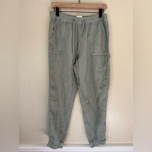 C&C California Light Green Linen Joggers